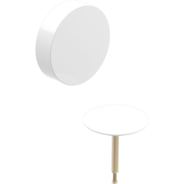 Kit de finition Geberit d52, pour vidage de baignoire avec actionnement rotatif, blanc