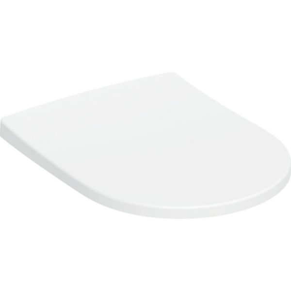 Abattant WC Geberit Acanto: Fermeture ralentie=Oui, Charnières déclipsables =Oui, Fixation=Par le haut, blanc