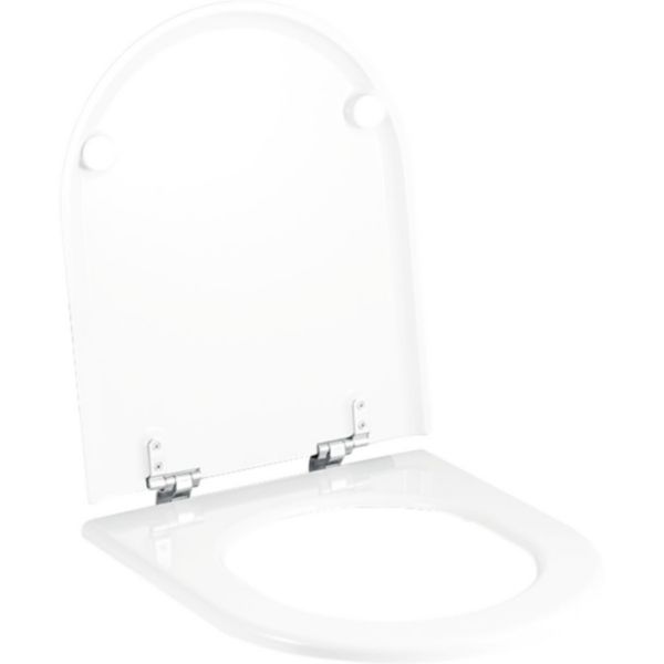 Abattant WC Geberit Courreges: Fermeture ralentie=Non, Fixation=Devant, blanc