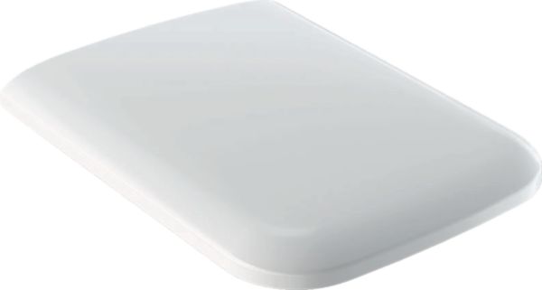 Abattant WC Geberit iCon Square: Fermeture ralentie=Oui, Charnières déclipsables =Oui, Fixation=Par le haut, blanc