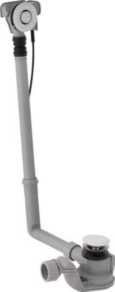 Vidage de baignoire Geberit à déclenchement par pression PushControl, d52, hauteur 60 cm, avec kit de finition: Chromé brillant