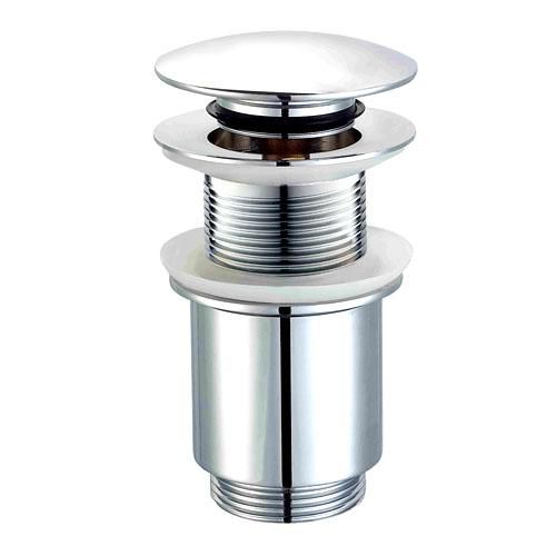 Vidage lavabo clic clac rond sans lanterne trop plein chrome