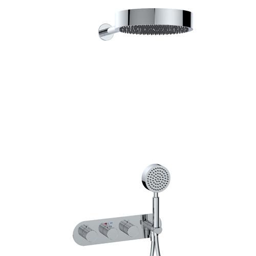 Formule de douche encastree addict new design 100% chrome