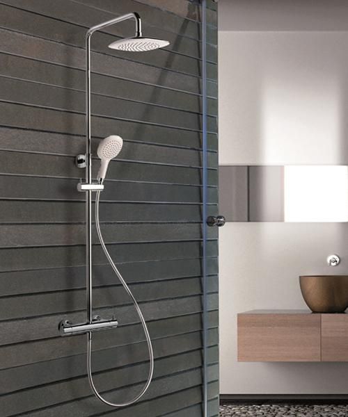 Colonne de douche thermostatique addict white