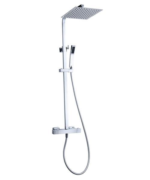 Colonne de douche carree 250 version laiton chrome