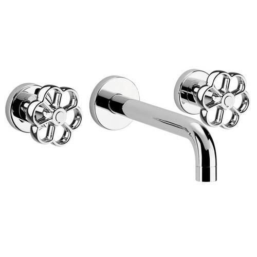 Melangeur lavabo 3 trous sur table induss chrome