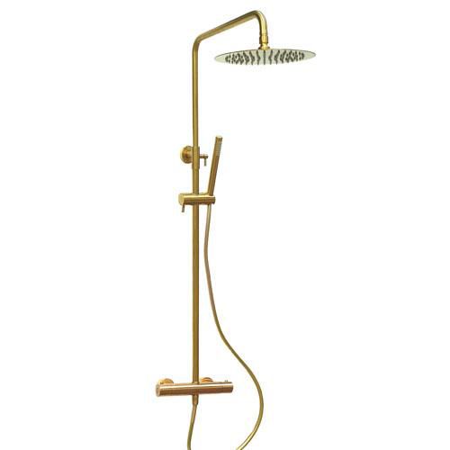 Colonne de douche thermostatique loggia ortence pvd or brosse