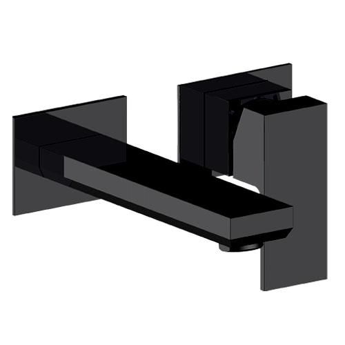 Mitigeur lavabo encastre 2 trous mural plaza pvd black