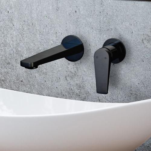 Mitigeur lavabo encastre 2 trous mural spirit pvd black