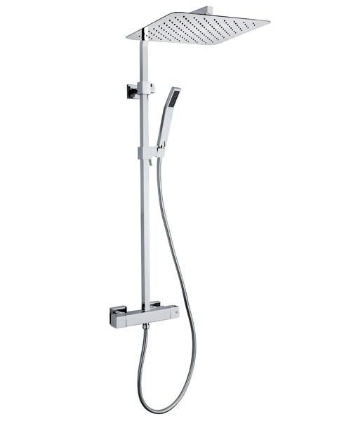 Colonne de douche square400 avec bras de 450mm chrome