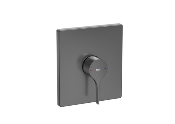 Insignia mitigeur de bain ou douche à encastrer 1 voie 1/2" sur rocabox titanium black brosse