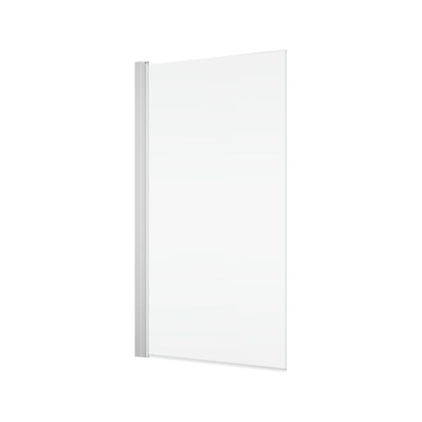 SOLINO - Pare-baignoire pivotant 1 élément - ouverture à 180° - 850x1500 - Poli-brillant - Vitrage Transparent (07) 6mm