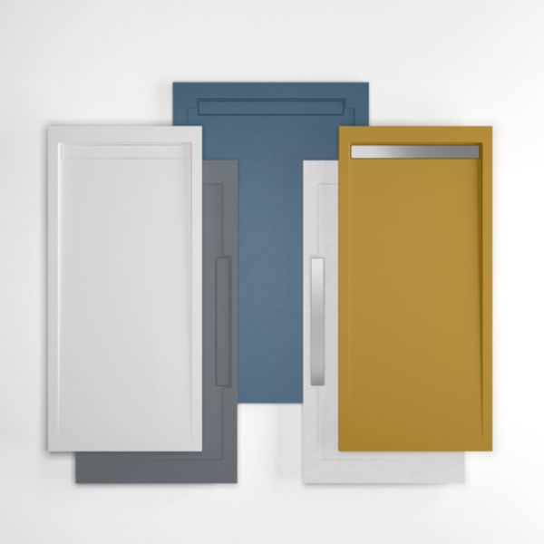 Receveur de douche extra-plat Line X Lisse 80x150cm Graphite, mat Kr