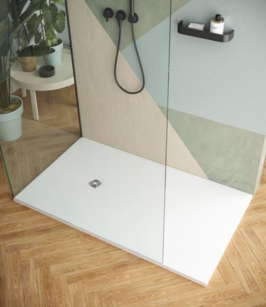 Receveur de douche extra-plat Neo Plus Ardoise 75x150cm Iron, mat Kr