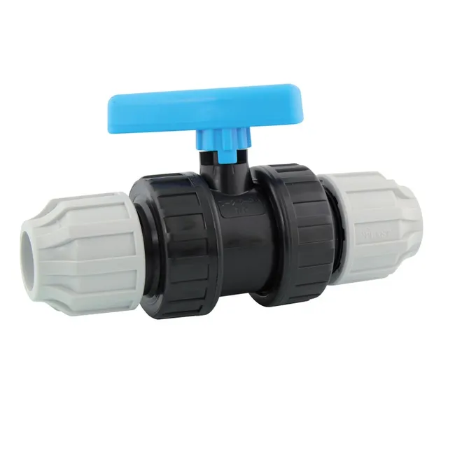 Image principale de Vanne polypropylène avec raccords à compression pour tube PE Ø25