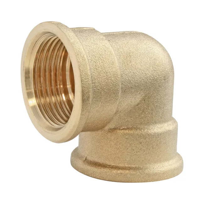Image principale de Coude laiton brut - Double Femelle 20/27 - Sachet 2 pièces